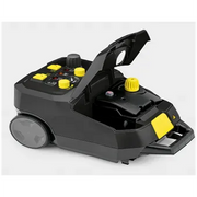 Tornado VS4 Chemical Free Steam Cleaner accessories layout black body yellow attachments.