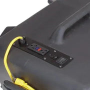 Tornado Windshear Sidedraft carpet dryer fan control panel top view yellow cord black case.