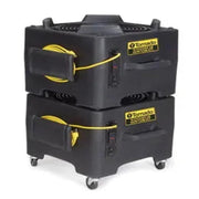 Tornado Windshear Sidedraft carpet dryer fan stacked front side yellow cord black case.