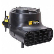 Tornado Windshear Storm Standard Model Compact Blower Dryer front side angle black housing yellow labels.