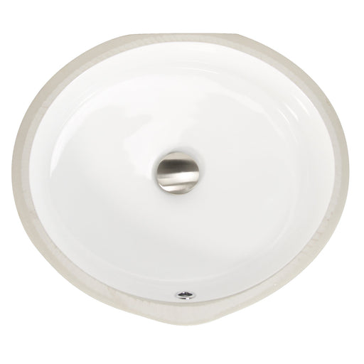 Nantucket Sinks UM-16CW Oval Undermount Ceramic Sink