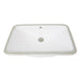 Nantucket Sinks UM-2112-W 23.5 Inch Rectangular Undermount Ceramic Vanity Sink UM-2112-W in White