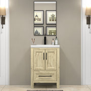 Viv 24 Inch Freestanding Bathroom Vanity in French Oak