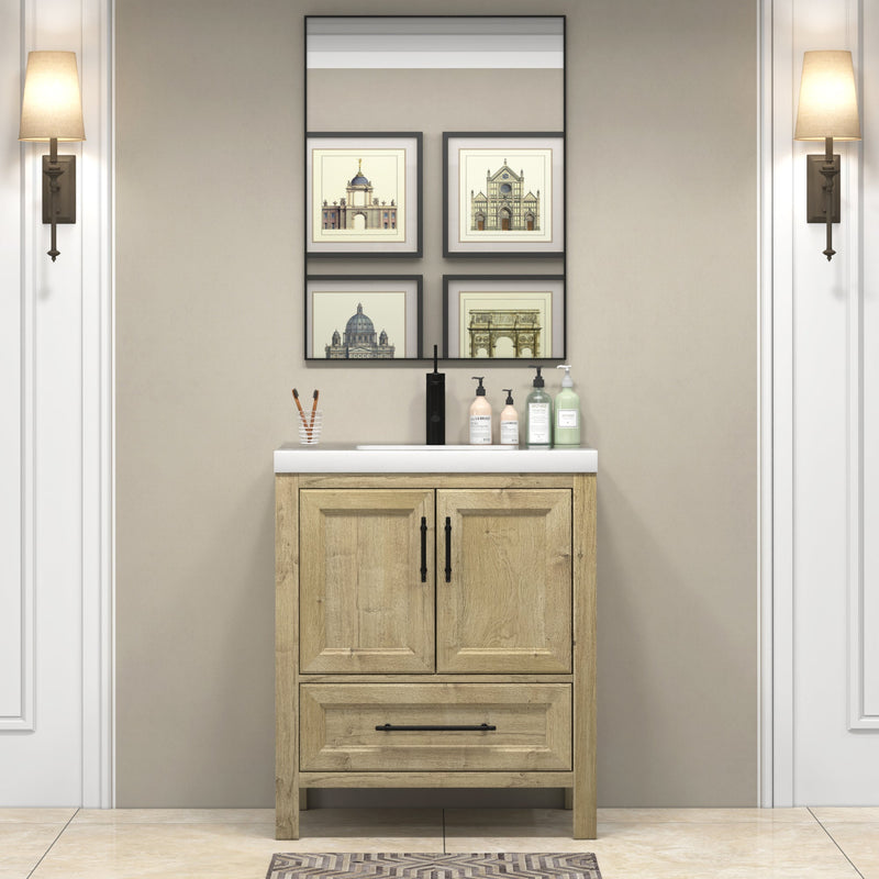VIV 30 Inch Solid Wood Freestanding Vanity in Oak by Better Vanity Vanities
