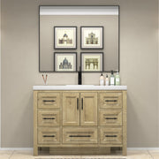 VIV 48 Inch Freestanding Solid Wood Bathroom Vanity in Oak