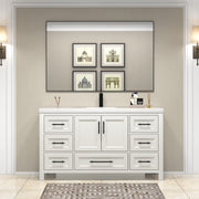 VIV Solid Wood Freestanding Bathroom Vanity in Oak with Reinforced Acrylic Sink (image 4)