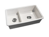 Nantucket sinks WELLFLEET-31OSW 31 inch dualrmount double bowl fireclay kitchen sink