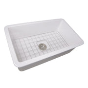 Nantucket Sinks Wellfleet-3218W 32-Inch Undermount Fireclay Kitchen Sink Wellfleet-3218W