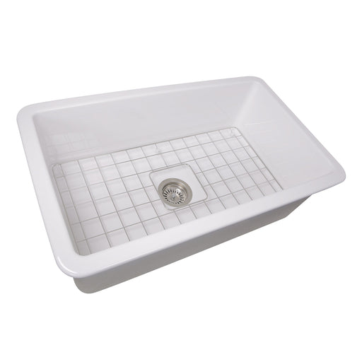 Nantucket Sinks Wellfleet-3218W 32-Inch Undermount Fireclay Kitchen Sink Wellfleet-3218W