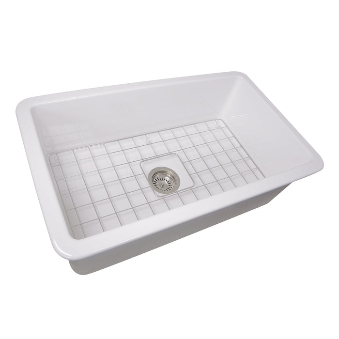 Nantucket Sinks Wellfleet-3218W 32-Inch Undermount Fireclay Kitchen Sink Wellfleet-3218W