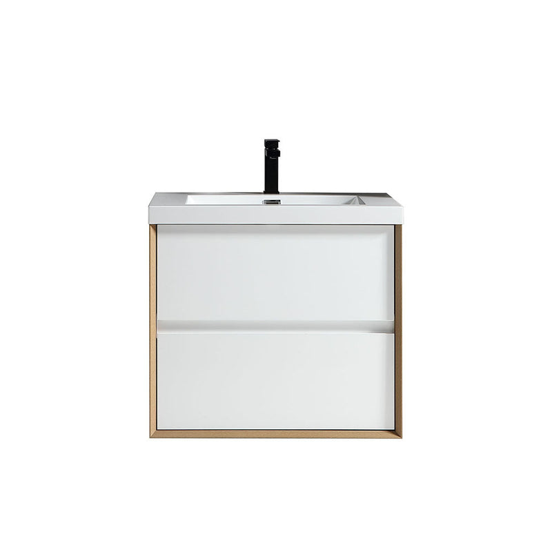 Kingdee 24"-84" Wall Mounted Vanity with Reinforced Acrylic Sink