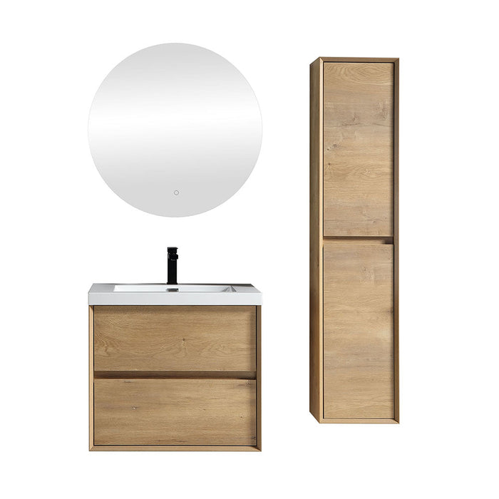 Kingdee 24"-84" Wall Mounted Vanity with Reinforced Acrylic Sink