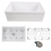 Nantucket sinks YARMOUTH-30BG 30-inch decorative apron farmhouse fireclay sink