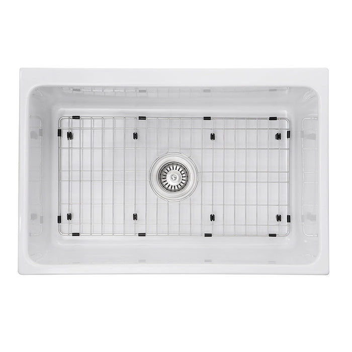 Nantucket sinks YARMOUTH-30BG 30" decorative apron farmhouse fireclay sink