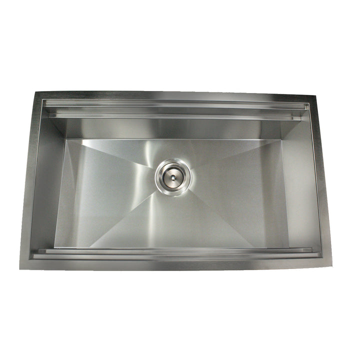 Nantucket Sinks - 30" Large Single Bowl Undermount Stainless Steel Kitchen Sink