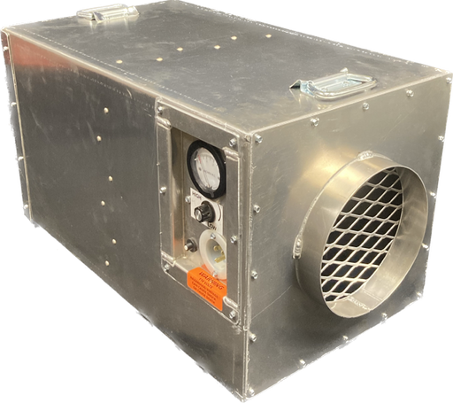 Aerospace America Aeroclean 500 Variable 9150 compact air scrubber, front three-quarter view