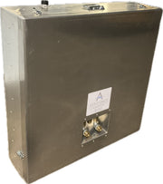 Aerospace America 9106 compact shower packed into its 9" case