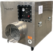 Aerospace America Aeroclean Full Feature 9103, second three-quarter view with alarm panel and 12" exhaust