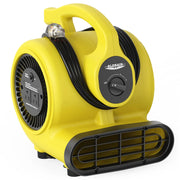 Yellow AlorAir GF600A with its power cord wrapped around the switch plate