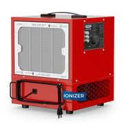 Red AlorAir PureCare 1050IG with an IONIZER label, three-quarter view