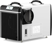 AlorAir Sentinel HDi90 Duct-able Version discharge end showing the control panel, round supply duct collar and terminal strip