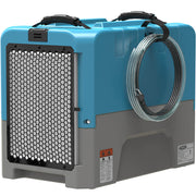 AlorAir Storm LGR Extreme dehumidifier in blue and gray, front three-quarter view