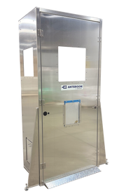 AnteRoom 36 style module with two side stabilizers, windowed door and leveling feet