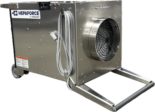 HEPAFORCE AIR 1100 negative air machine with 12" round port, cord wrap and folding handle