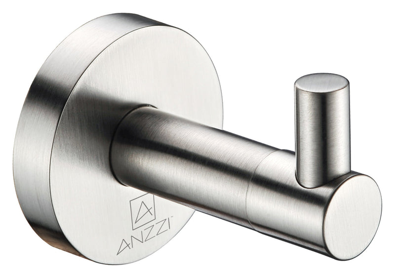 ANZZI AC-AZ003BN robe hook in Brushed Nickel, main product photo