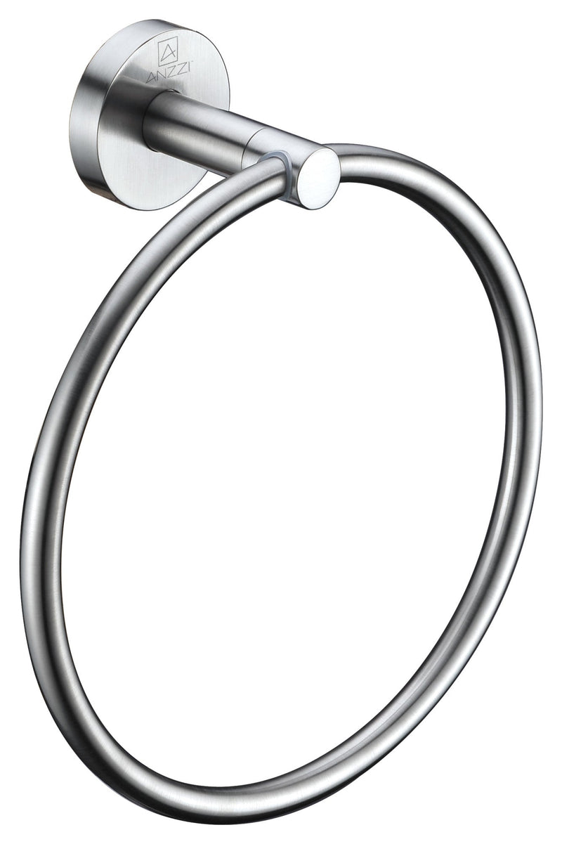 ANZZI AC-AZ005BN towel ring in Brushed Nickel, main product photo