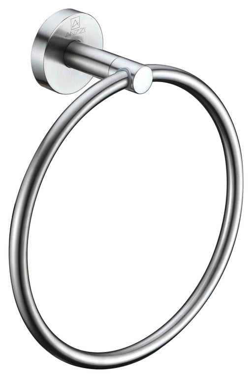 ANZZI AC-AZ005BN towel ring in Brushed Nickel, main product photo