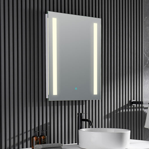 ANZZI BA-LMDFV002WH led bathroom mirror, installed room view 1