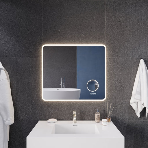 ANZZI BA-LMDFX013AL led bathroom mirror, installed room view 1