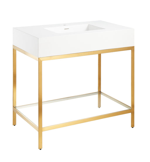 ANZZI CS-FGC001-BG Ventura console sink in brushed gold, main product photo