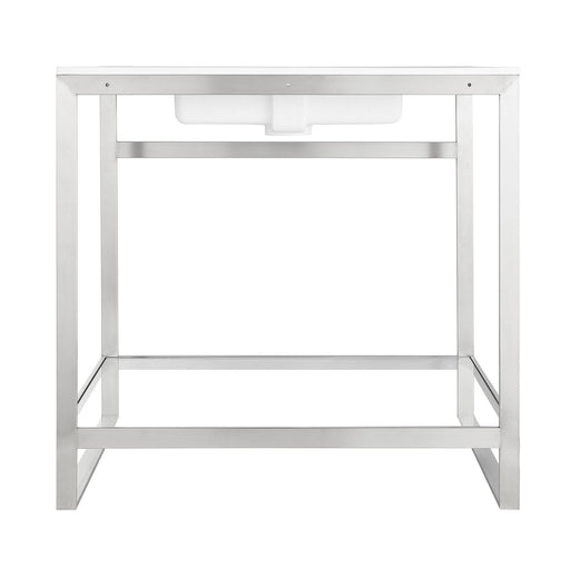 ANZZI CS-FGC005-BN Orchard console sink in brushed nickel, white background view 1