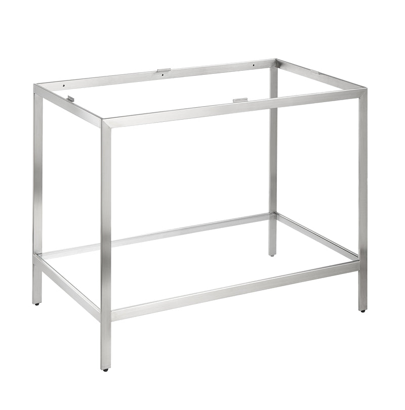 ANZZI CS-FRGLPNL00BN Ventura console sink frame in brushed nickel, main product photo