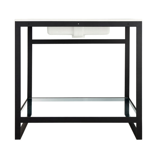 ANZZI CS-FRKDGL00MB Orchard console sink frame in matte black, main product photo