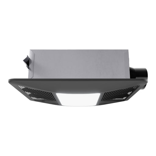 ANZZI EF-AZ106MB bathroom exhaust fan in Matte Black, white background view 1