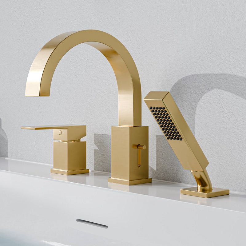 ANZZI FR-AZ473BG Nite Series Single-Handle Deck-Mount Roman Tub Faucet with Handheld Sp, product view