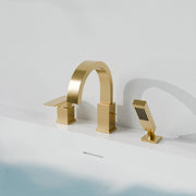 ANZZI FR-AZ473BG Nite Series Single-Handle Deck-Mount Roman Tub Faucet with Handheld Sp, product view 3