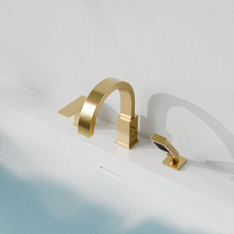 ANZZI FR-AZ473BG Nite Series Single-Handle Deck-Mount Roman Tub Faucet with Handheld Sp, product view 4