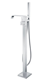 ANZZI FS-AZ0044BN Angel bathtub faucet in polished chrome, white background view 2