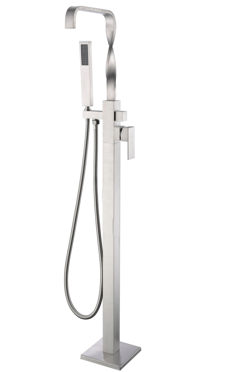 ANZZI FS-AZ0050BN Yosemite tub filler in brushed nickel, main product photo