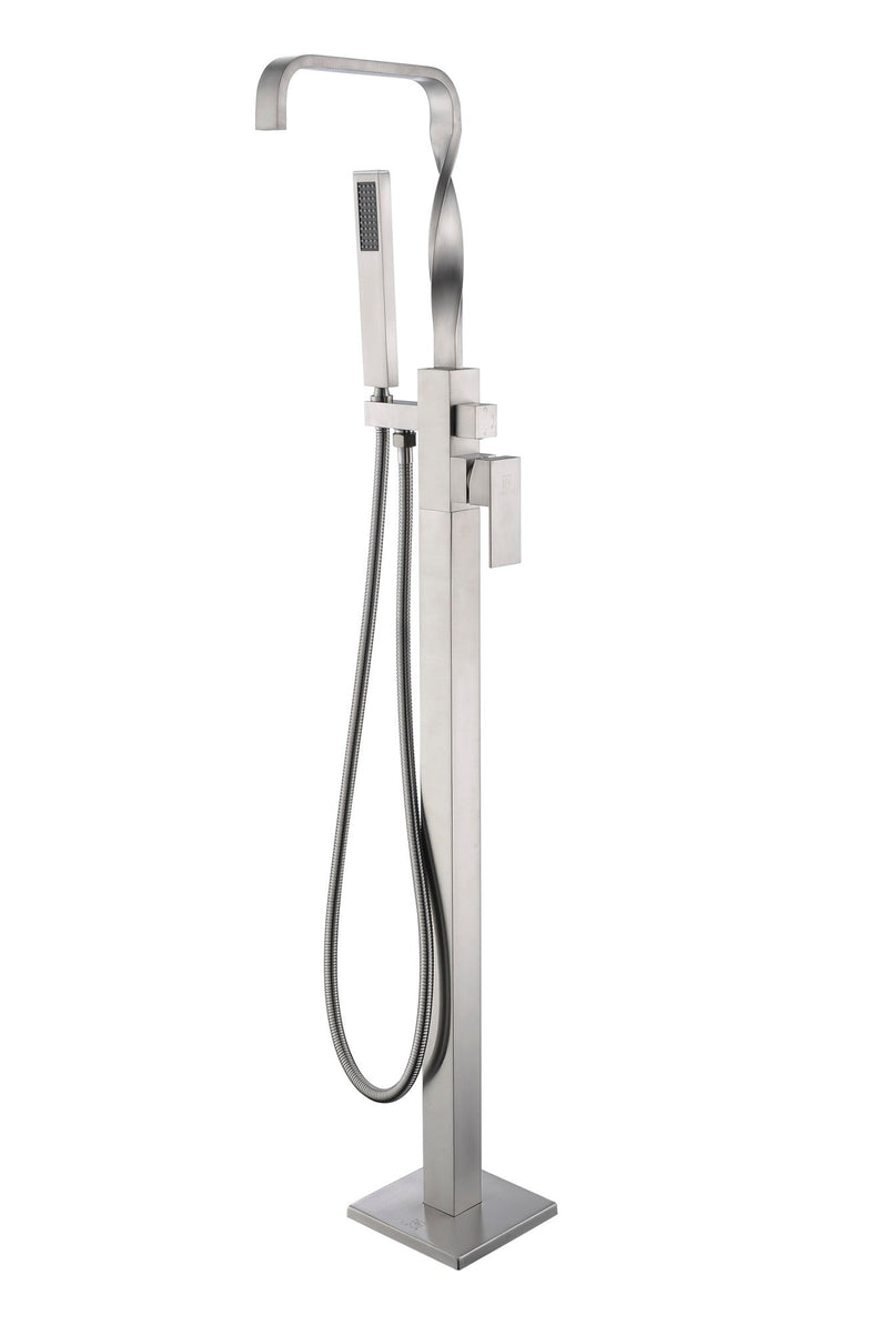 ANZZI FS-AZ0050BN Yosemite tub filler in brushed nickel, white background view 6