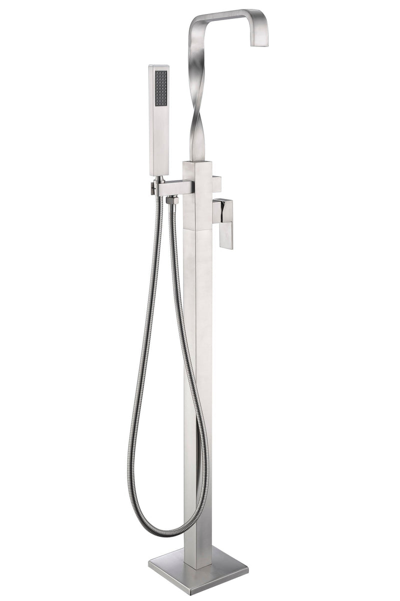 ANZZI FS-AZ0050BN Yosemite tub filler in brushed nickel, white background view 7