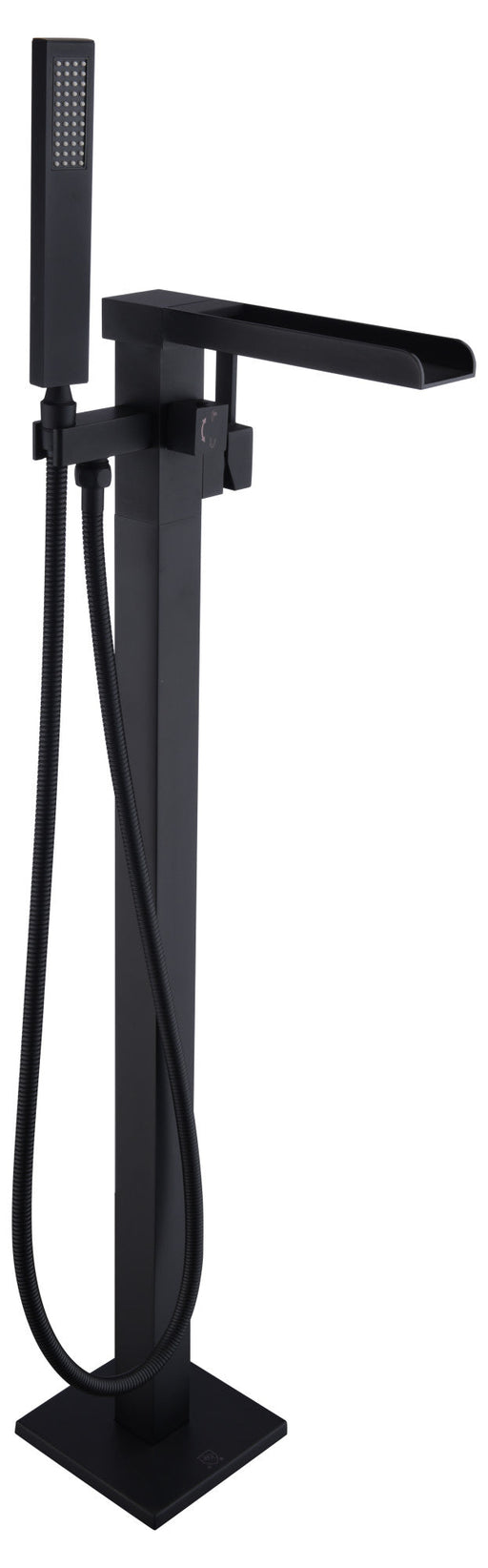 ANZZI FS-AZ0059BK Union tub filler in matte black, main product photo