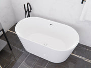 ANZZI FT-AZ098-59 Chand Series 59" - 67" Flat Bottom Freestanding Soaker Tub with Ergono, product view 7