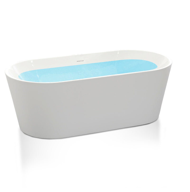 ANZZI FT-AZ098 Chand Series 67" - 67" Flat Bottom Freestanding Soaker Tub with Ergono, product view