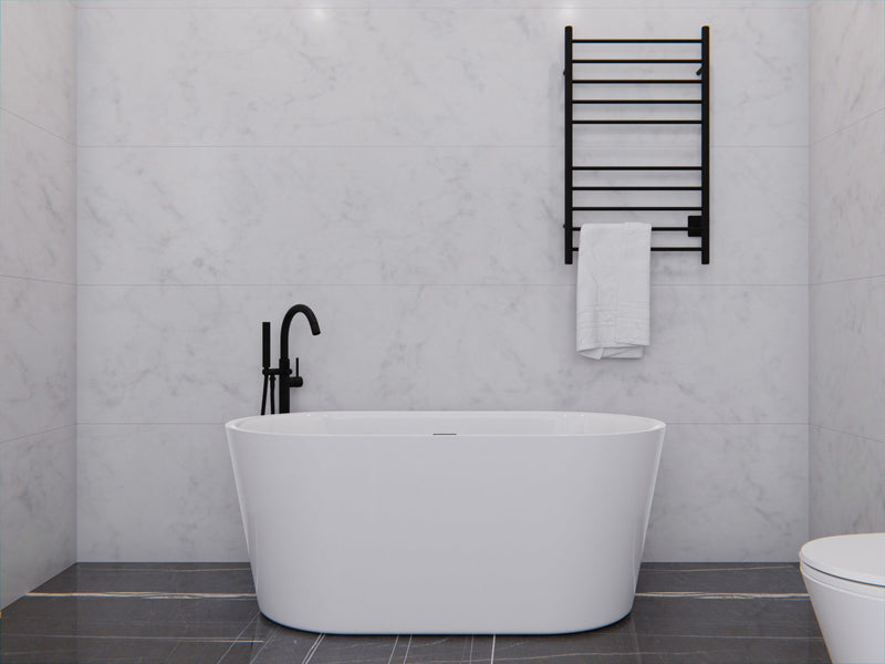 ANZZI FT-AZ098 Chand Series 67" - 67" Flat Bottom Freestanding Soaker Tub with Ergono, product view 4