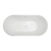 ANZZI FT-AZ098 Chand Series 67" - 67" Flat Bottom Freestanding Soaker Tub with Ergono, product view 6